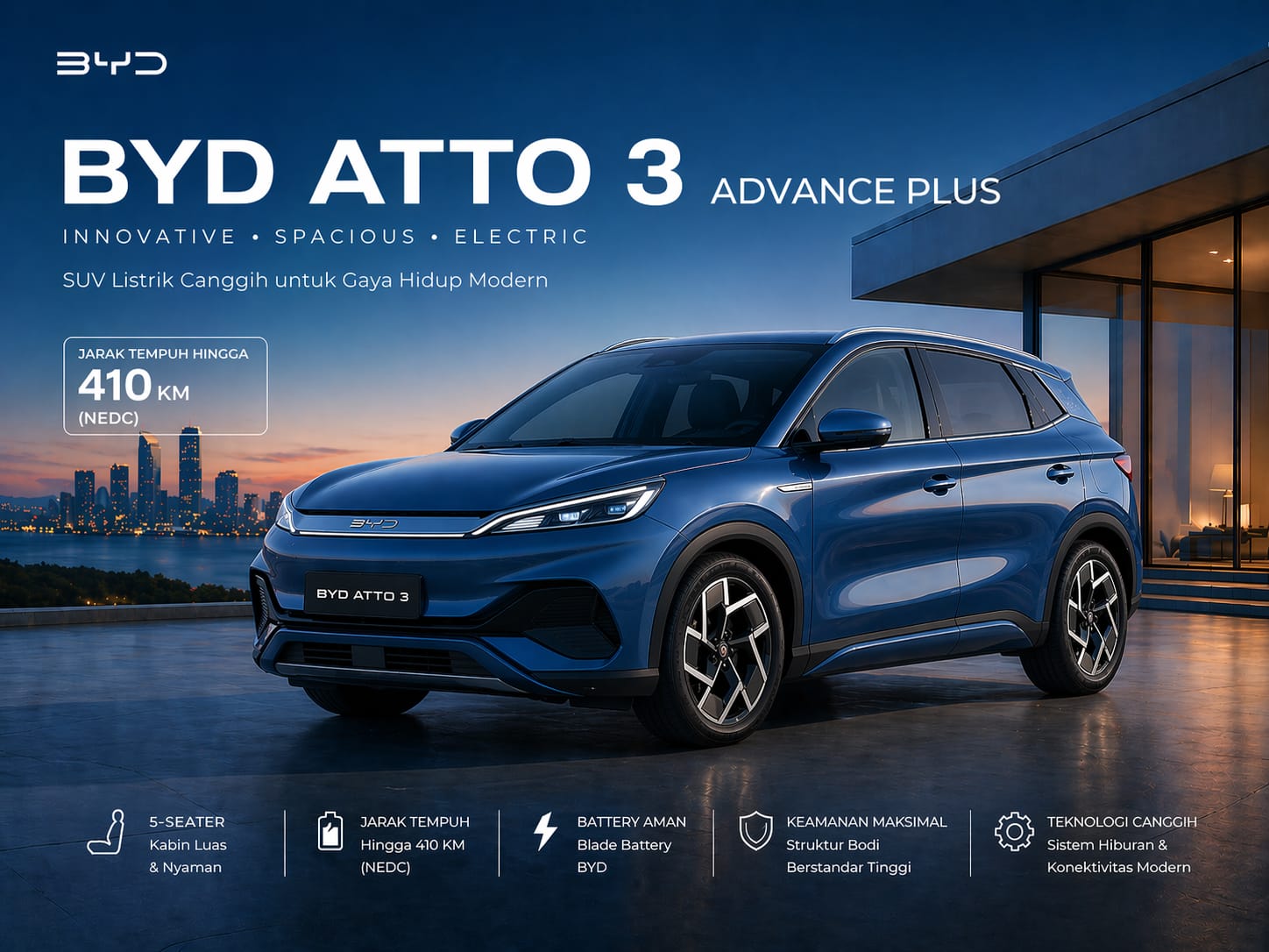 BYD Atto 3 - SUV Listrik Serbaguna