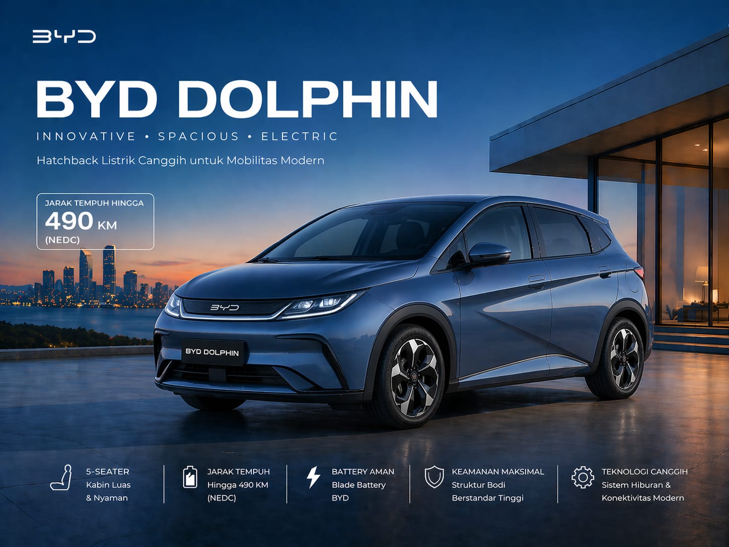 BYD Dolphin - Hatchback Modern Stylish